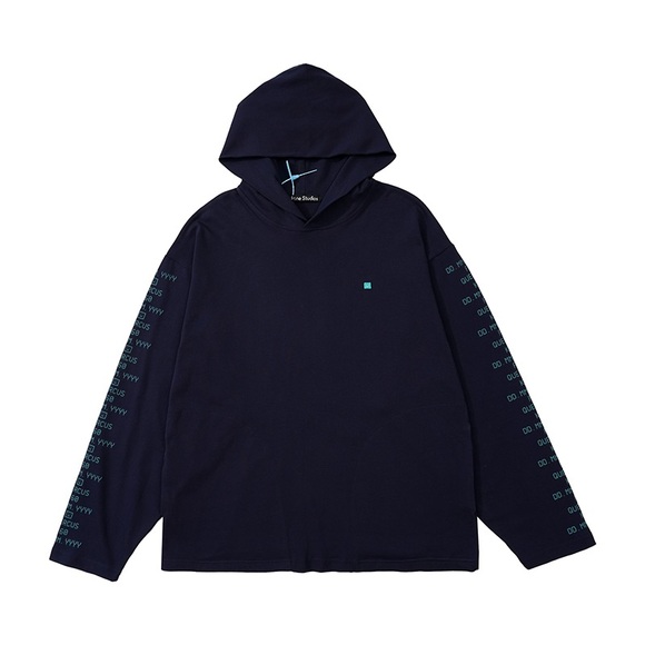 Acne Studios Logo-Appliquéd Printed Hoodie - Picture 4 of 12
